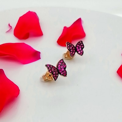 Earrings lovely butterflies - 1718